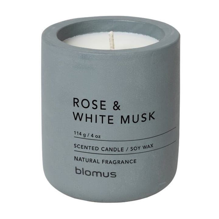 Vela perfumada Fraga 24 horas - Rose & White Musk-Flintstone - Blomus