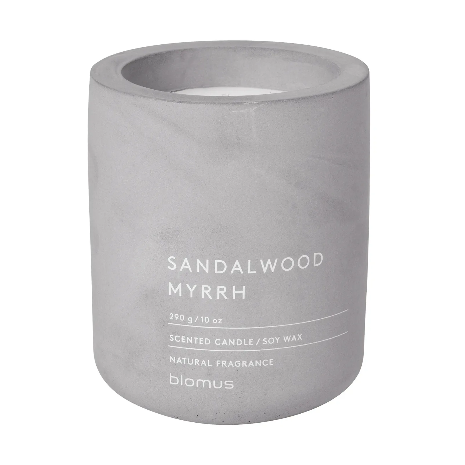 Vela perfumada Fraga 55 horas, Micro chip-Sandalwood & Myrrh blomus