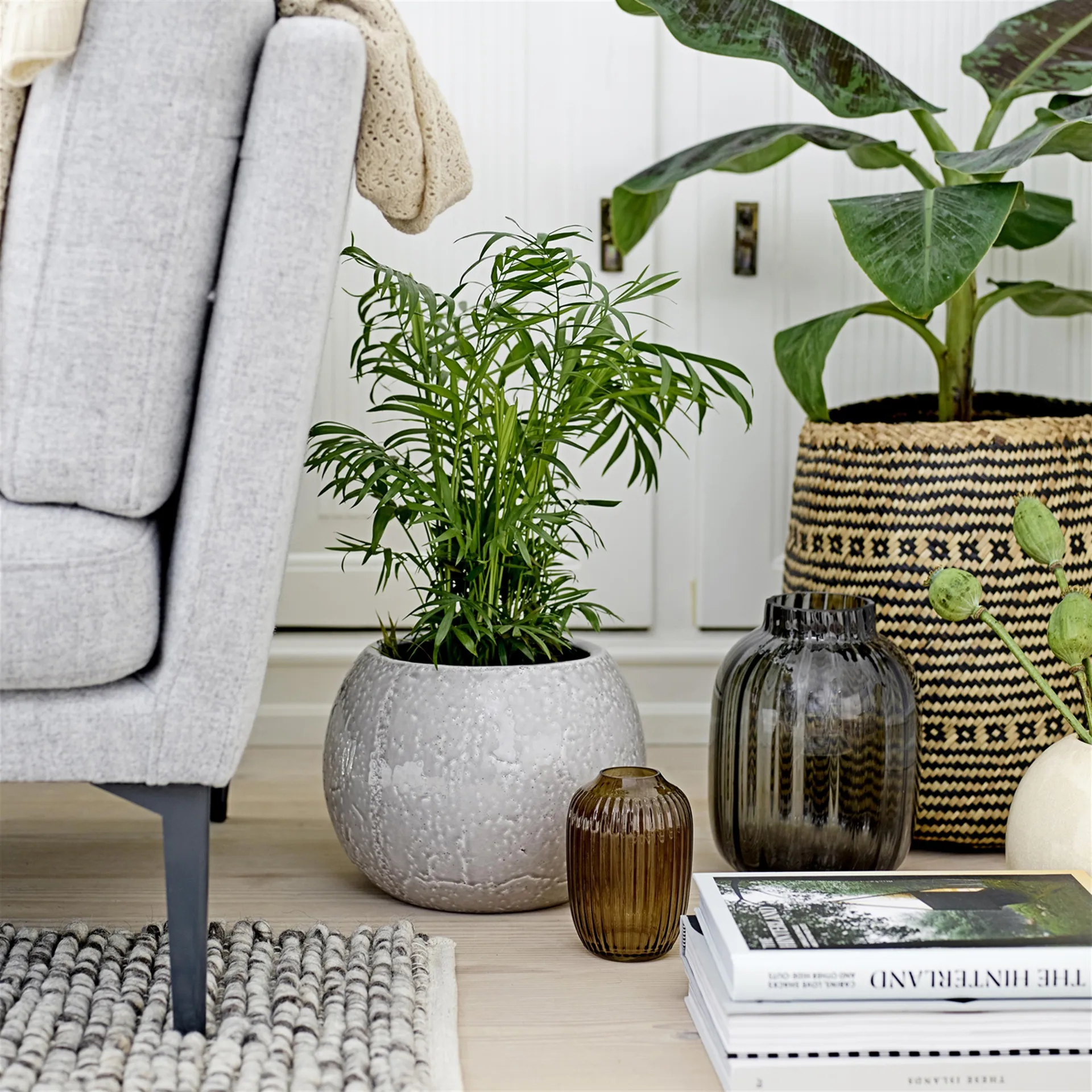 2 Cestas de algas Bloomingville, natural-gris Bloomingville