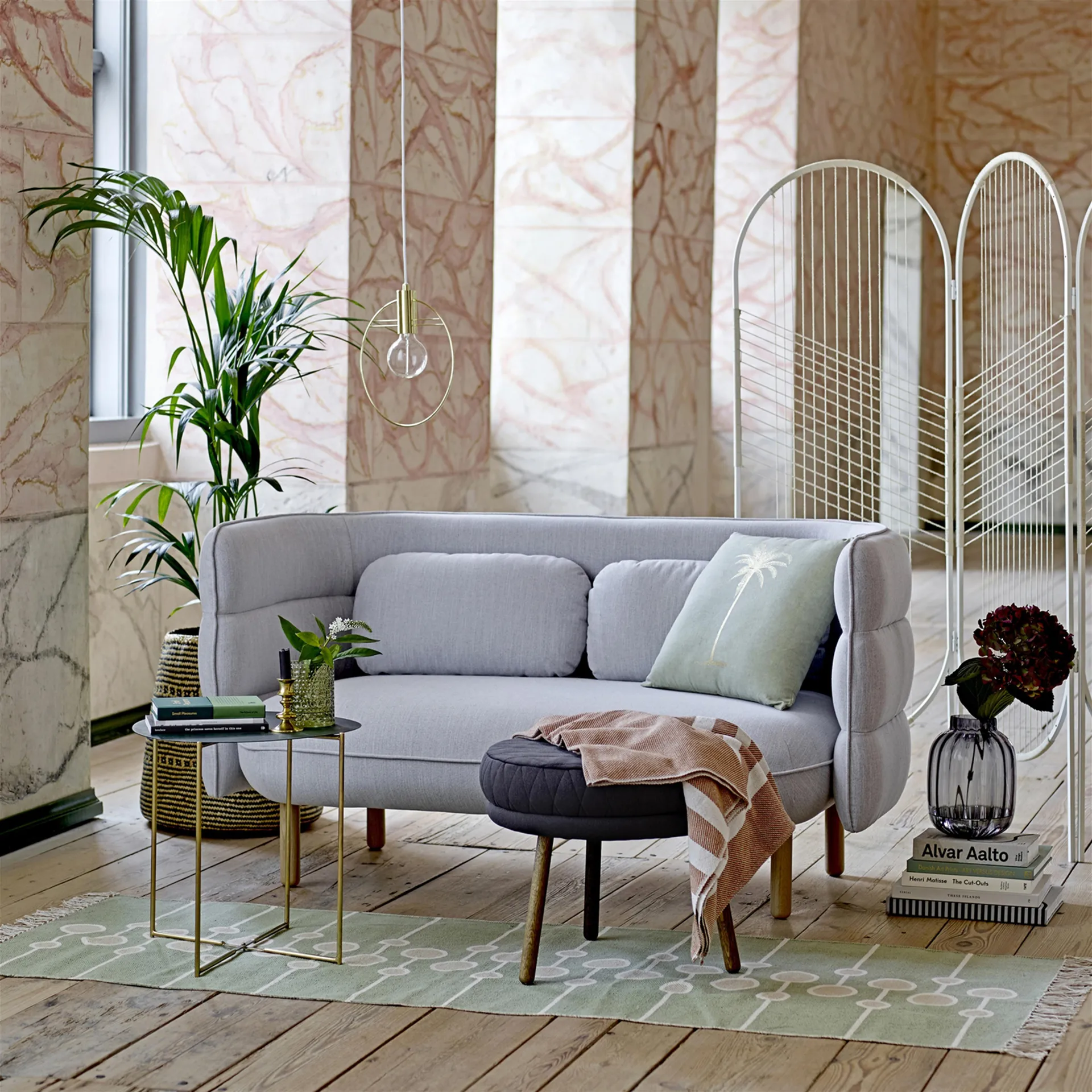 2 Cestas de algas Bloomingville, natural-gris Bloomingville