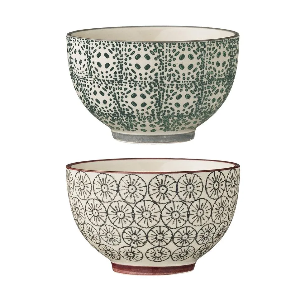 2 Cuencos Karine Ø 10 cm gris-verde,  Bloomingville
