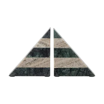 2 Soportes para libros Abir - Verde-mármol blanco - Bloomingville