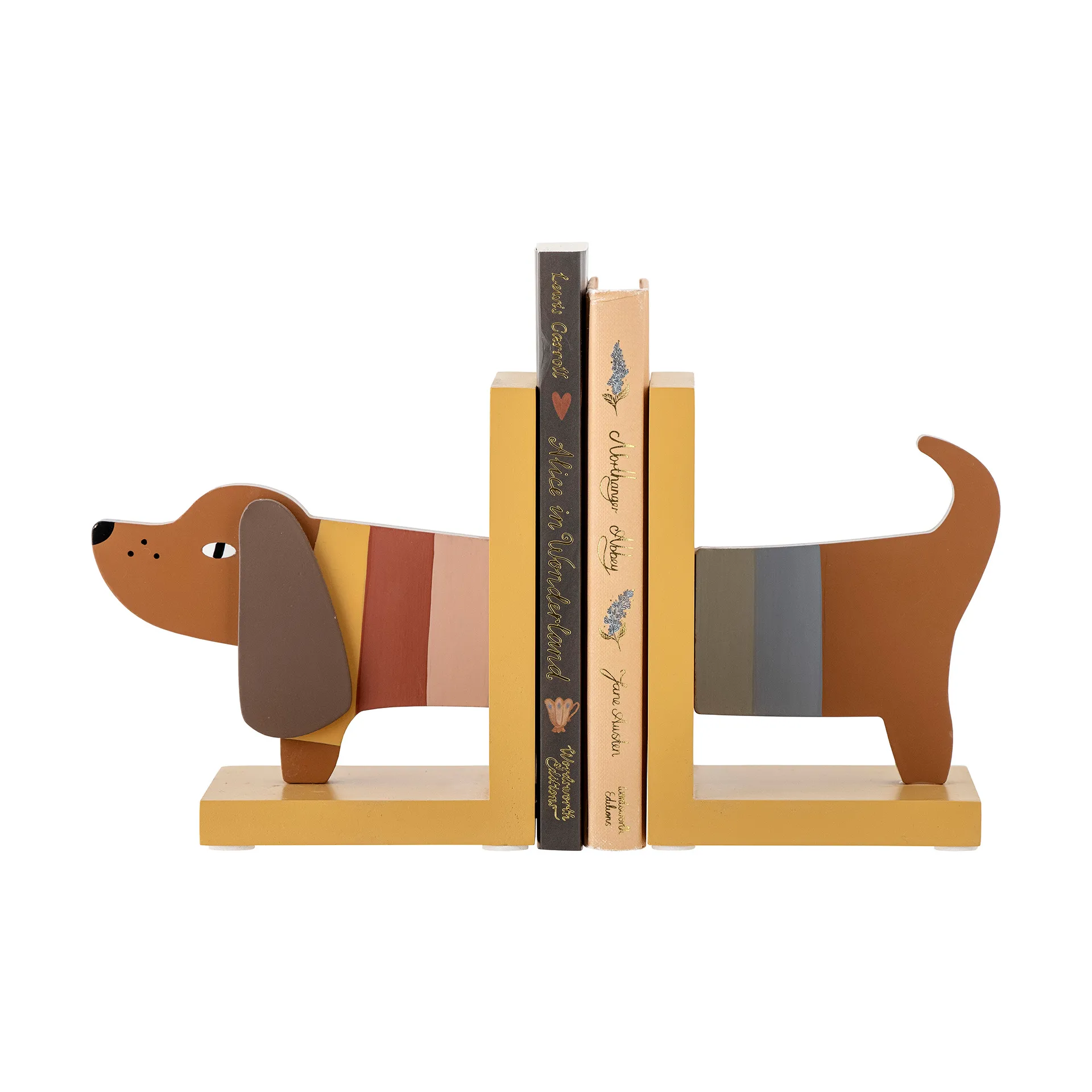 2 Soportes para libros Charlie, Amarillo Bloomingville