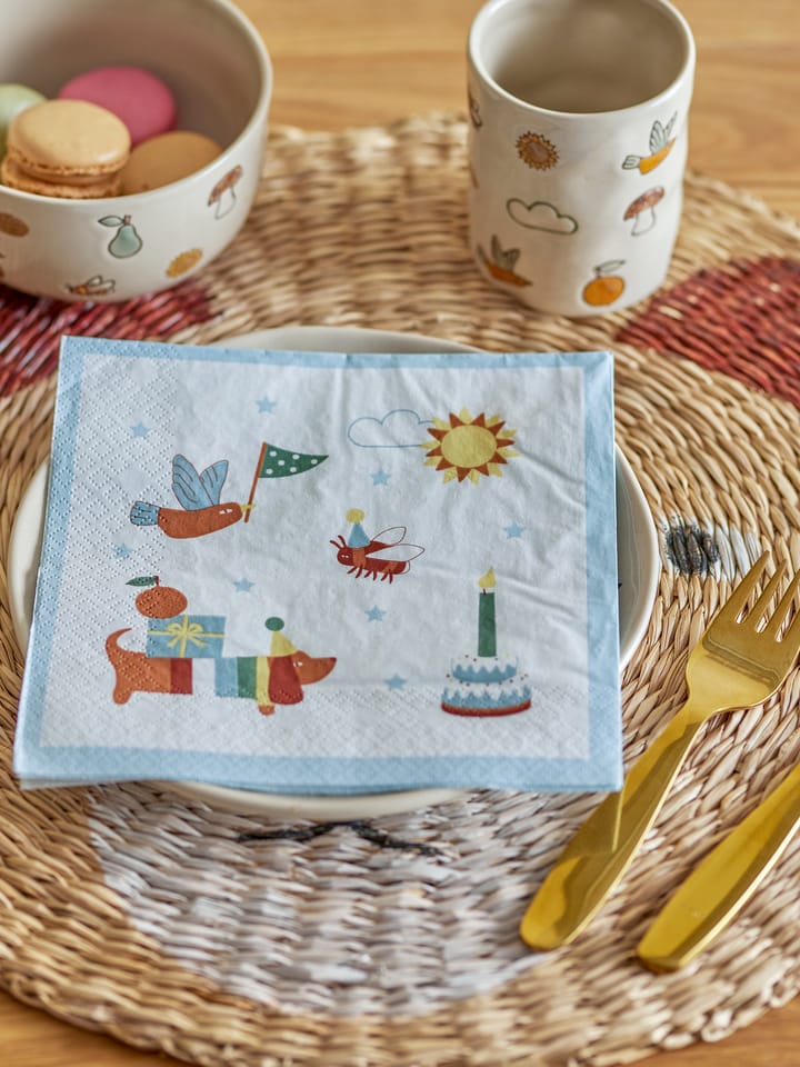 20 Servilletas Charlie 33x33 cm, Blue Bloomingville