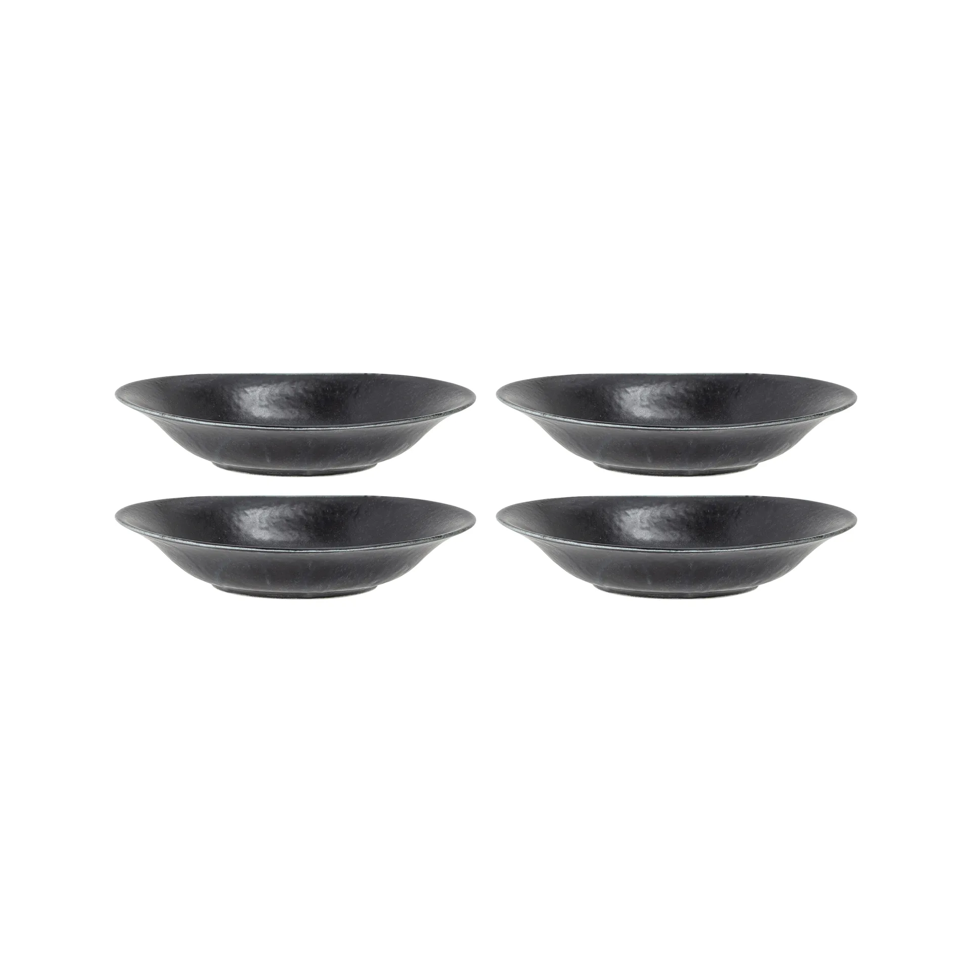 4 Boles de sopa Yoko 20,5x23 cm, negro Bloomingville