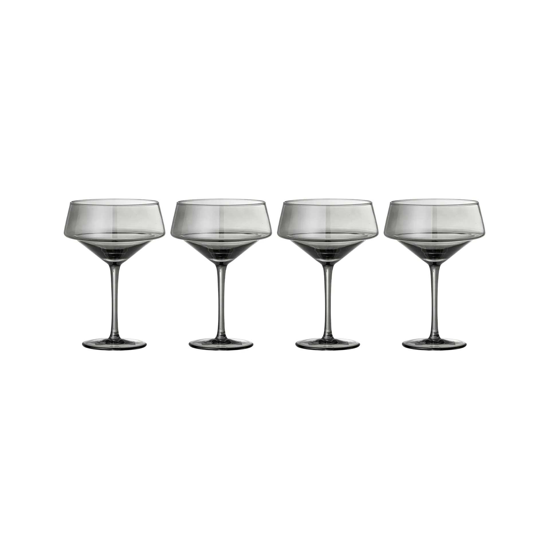 4 Copas de cóctel Yvette 33 cl, gris Bloomingville