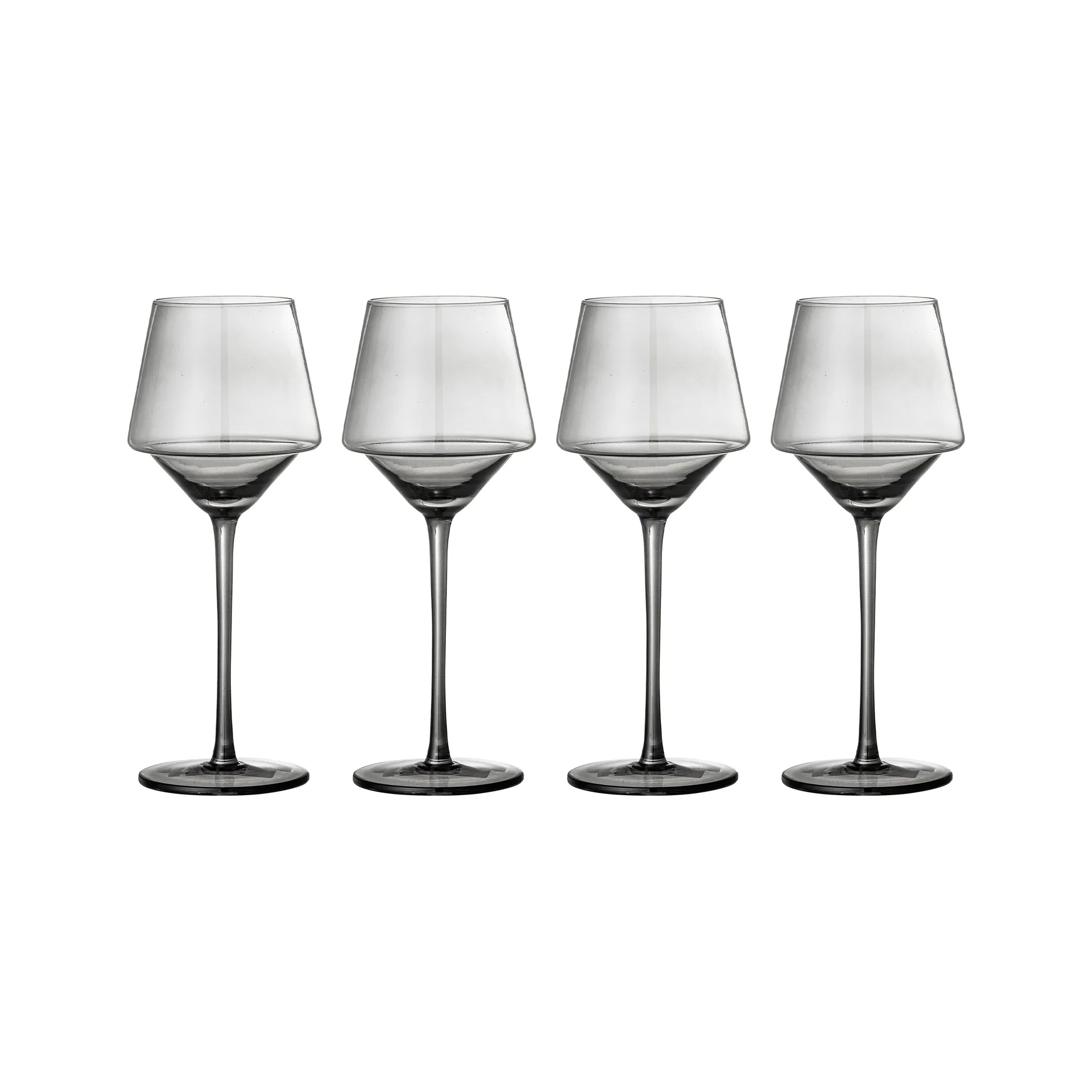 4 Copas de vino Yvette 33 cl, gris Bloomingville
