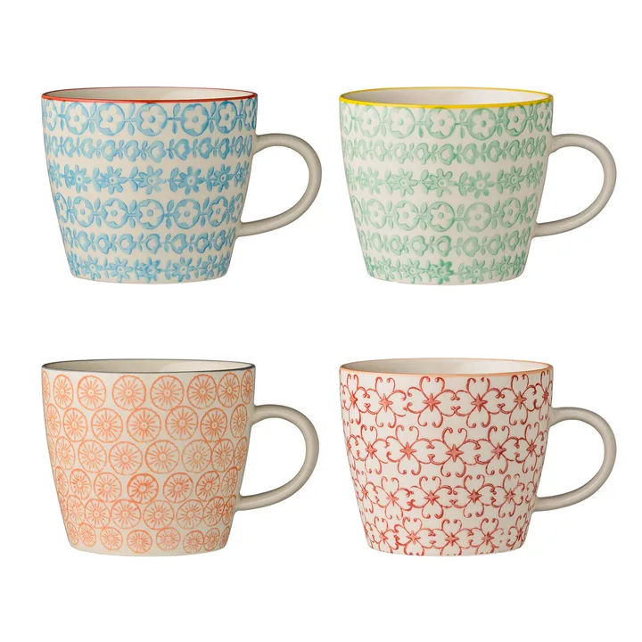 4 piezas tazas Carla multi - Bloomingville