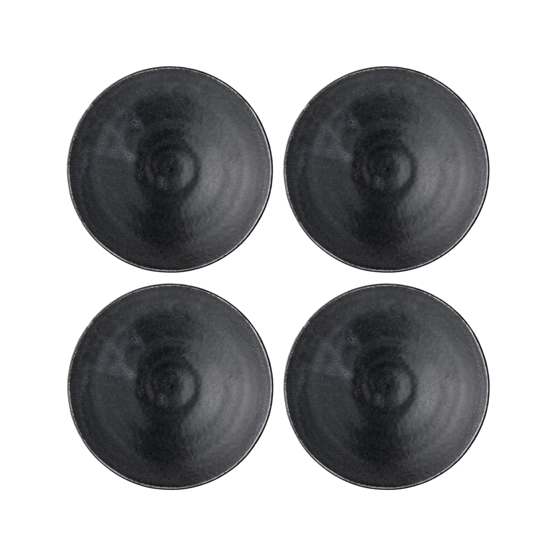 4 Platos Yoko 16 cm, negro Bloomingville