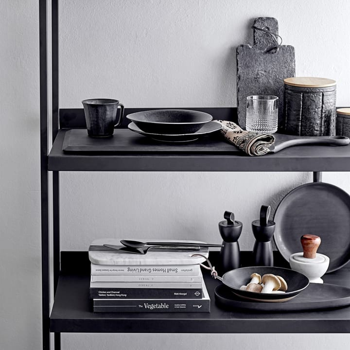 4 Platos Yoko 24 cm, negro Bloomingville