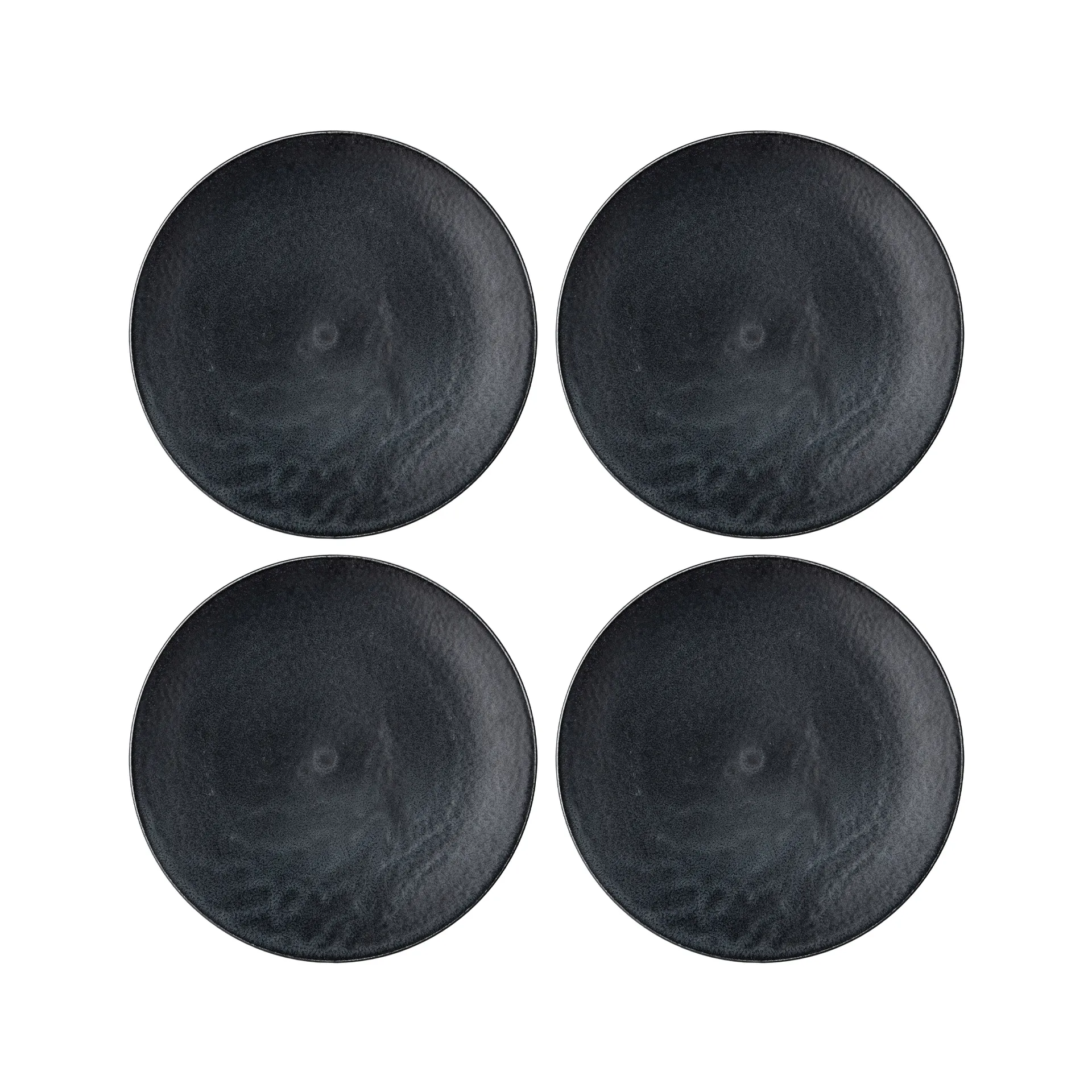 4 Platos Yoko 27,5 cm, negro Bloomingville