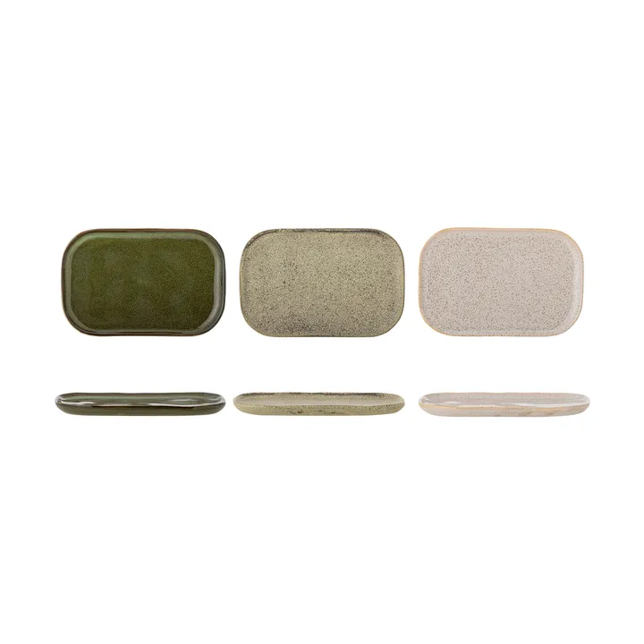 Addison plato de postre - Green, 3 piezas - Bloomingville