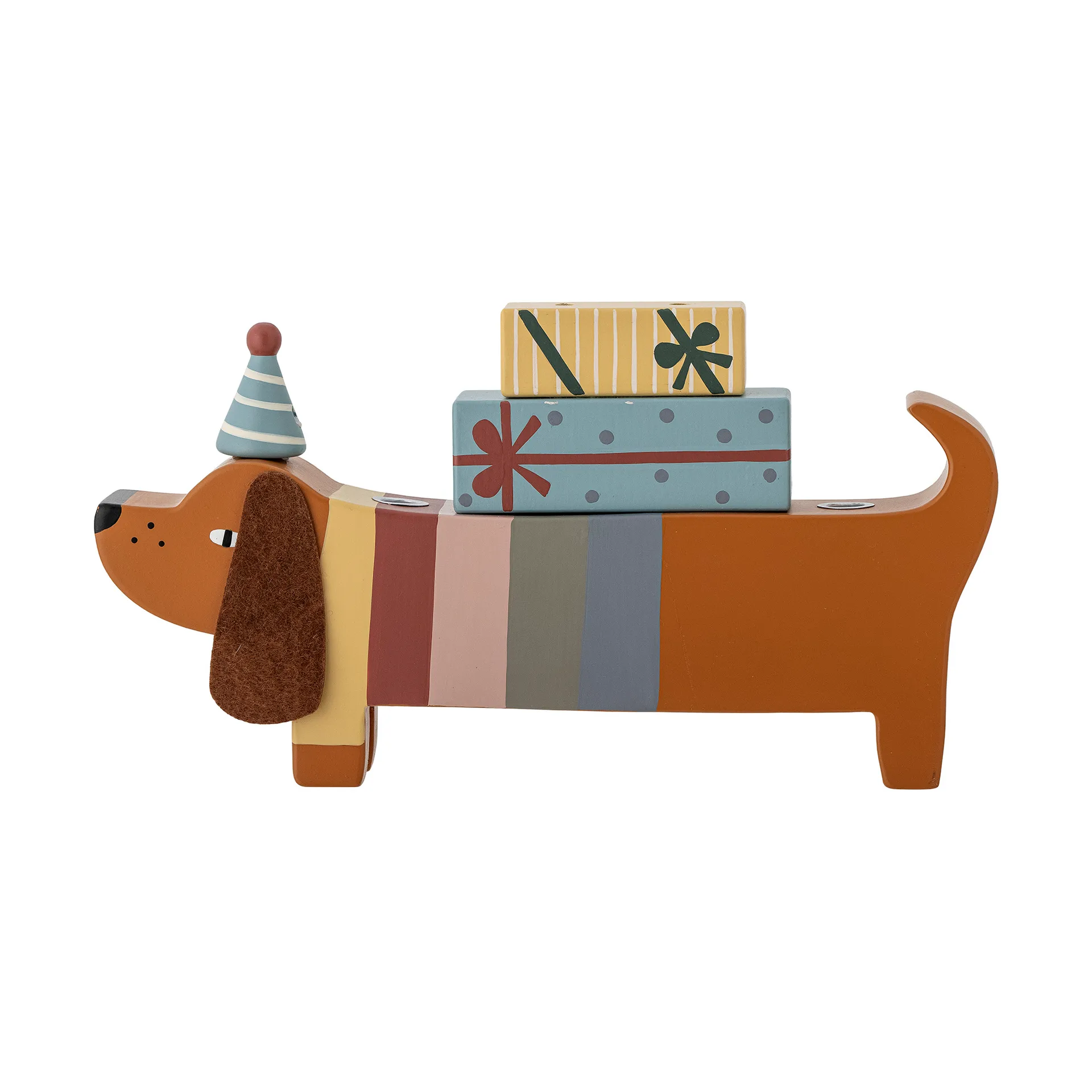 Adorno Charlie Birthday 28 cm, Brown-multi Bloomingville