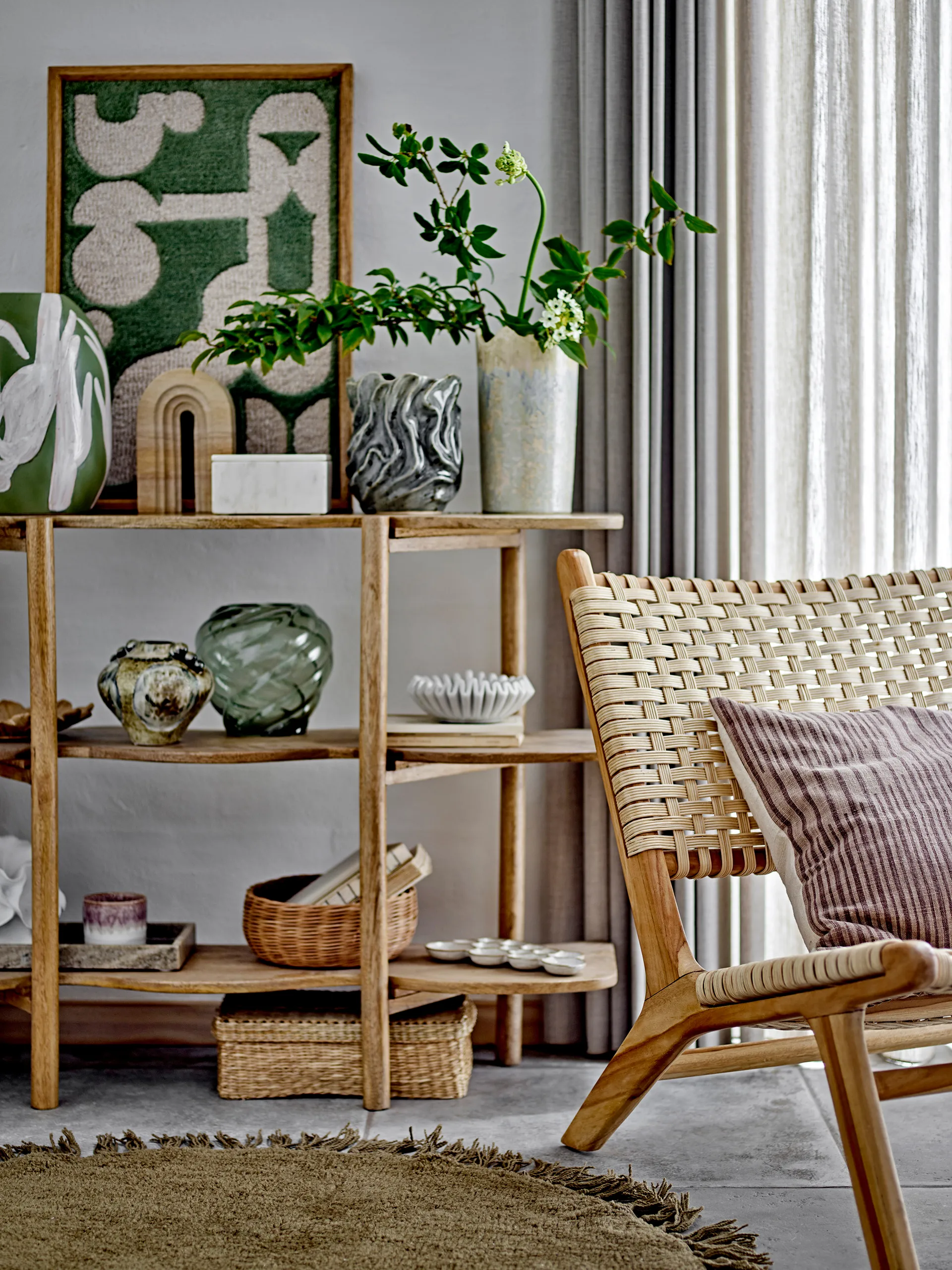 Adorno de pared Longton 45x65 cm, Green Bloomingville