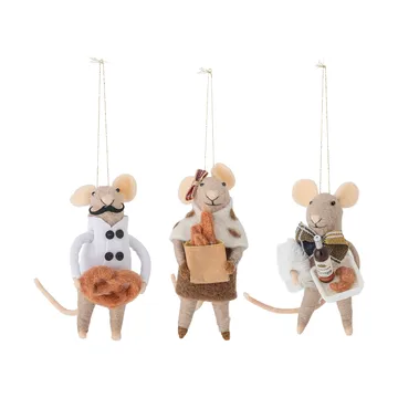 Adorno navideño Peo lana 3 piezas - Natural - Bloomingville