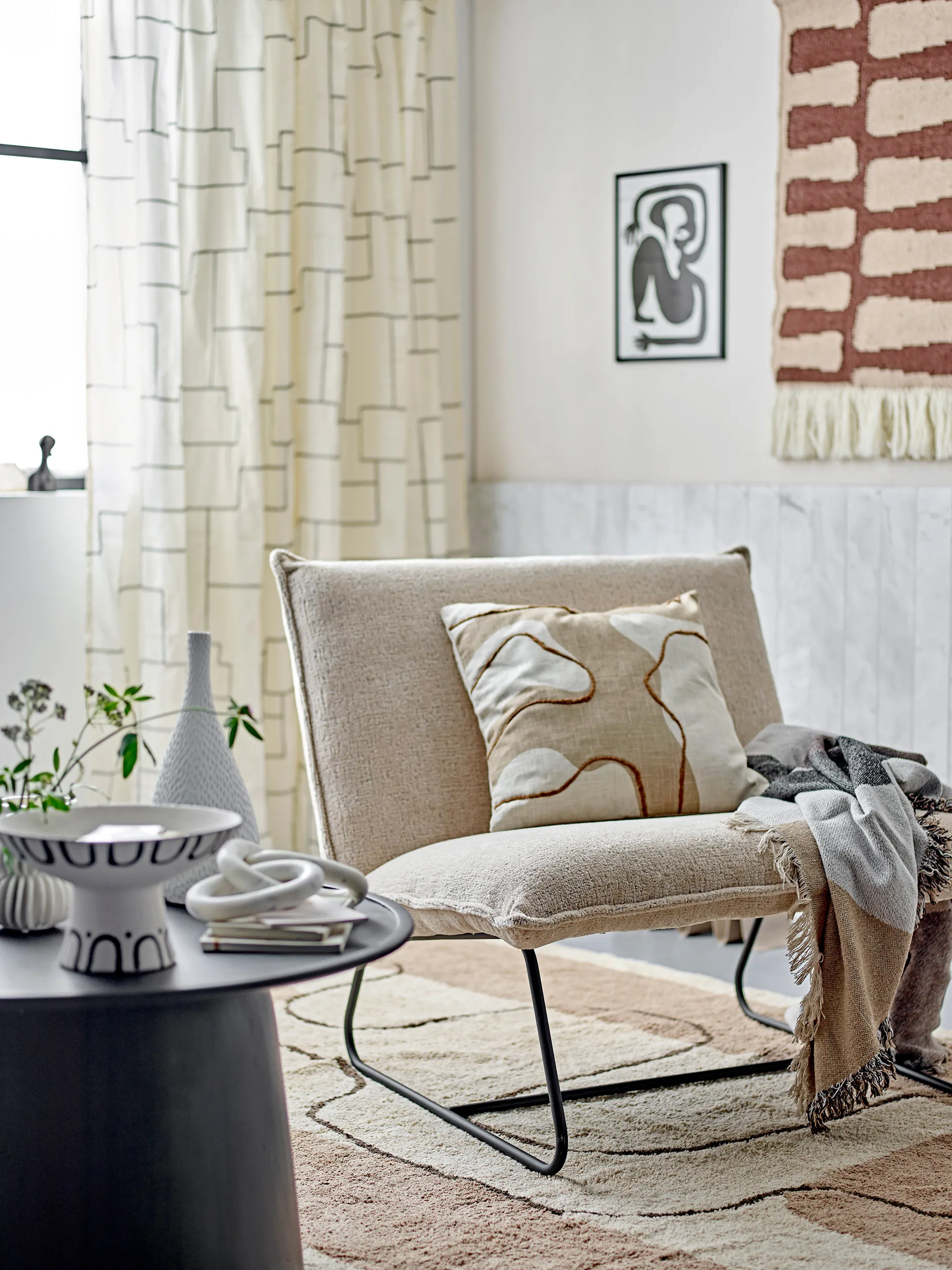 Alfombra Bet 150x215 cm, Nature cotton Bloomingville