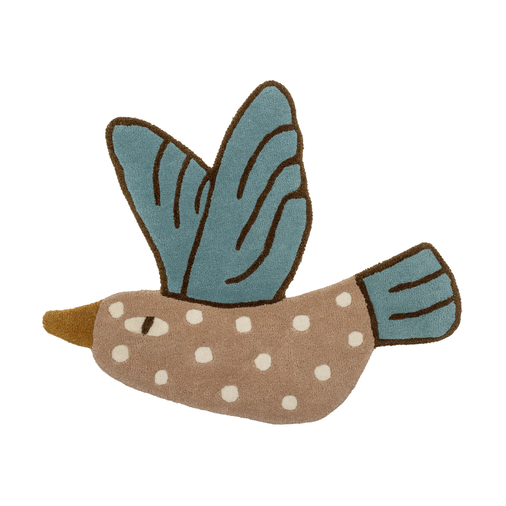 Alfombra Blue Jay 70x84 cm, Azul-marrón Bloomingville