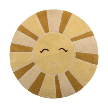 Alfombra de lana Sun Ø110 cm - Amarillo - Bloomingville