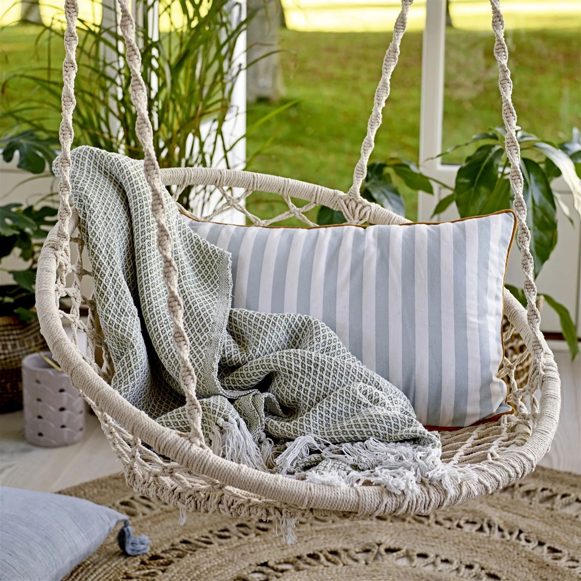 Alfombra de yute redonda Bloomingville Ø182 cm, natural Bloomingville