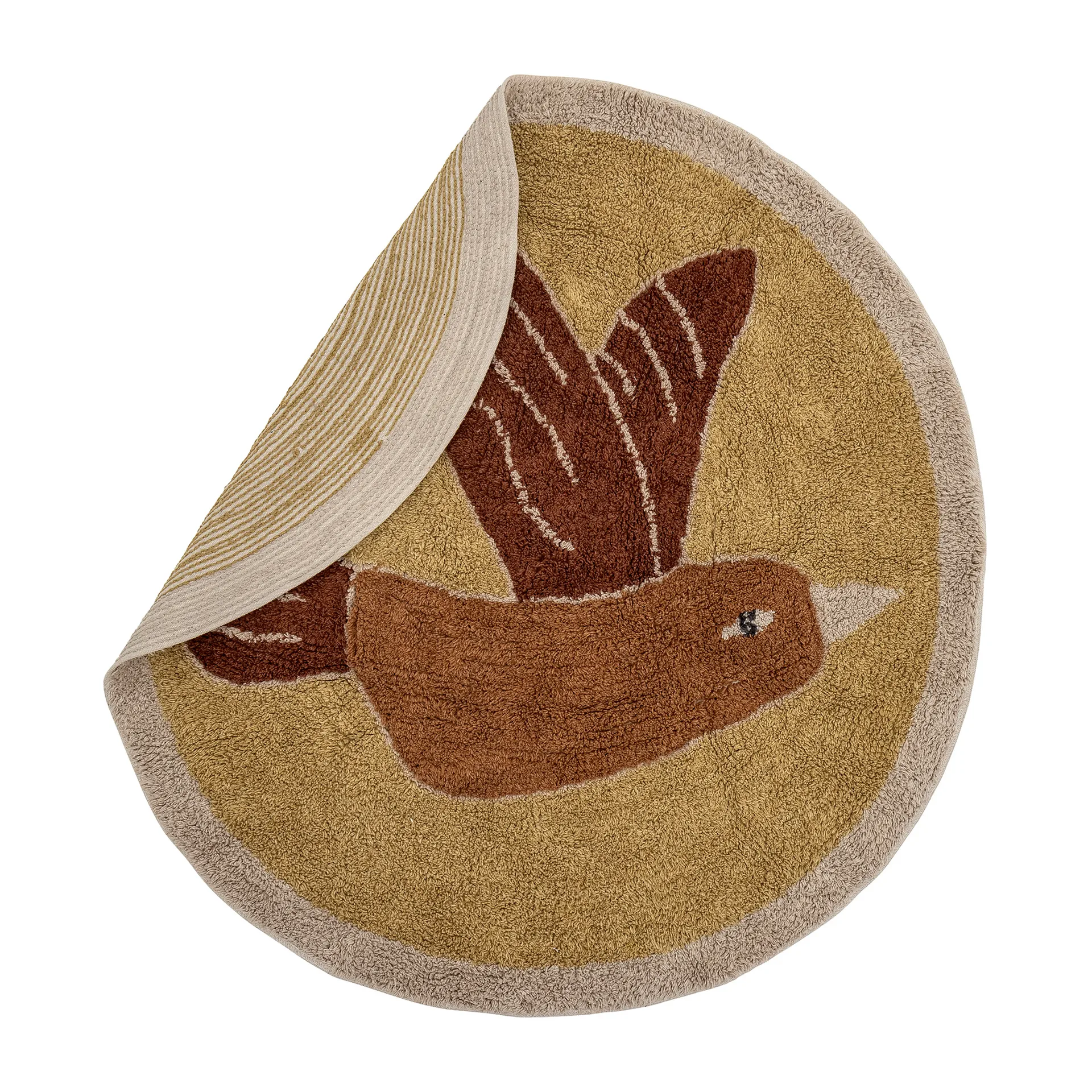 Alfombra Milou Ø90 cm, Pájaro Bloomingville