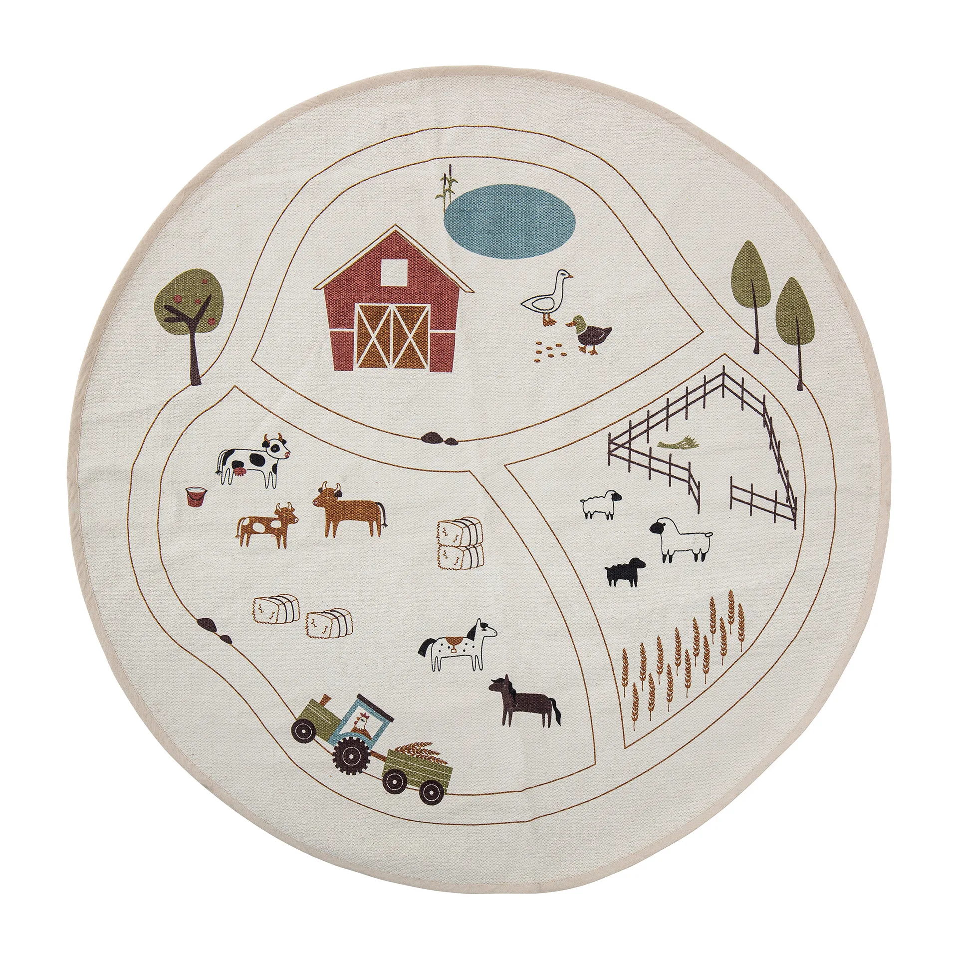 Alfombra Thune Ø130 cm, Natural Bloomingville