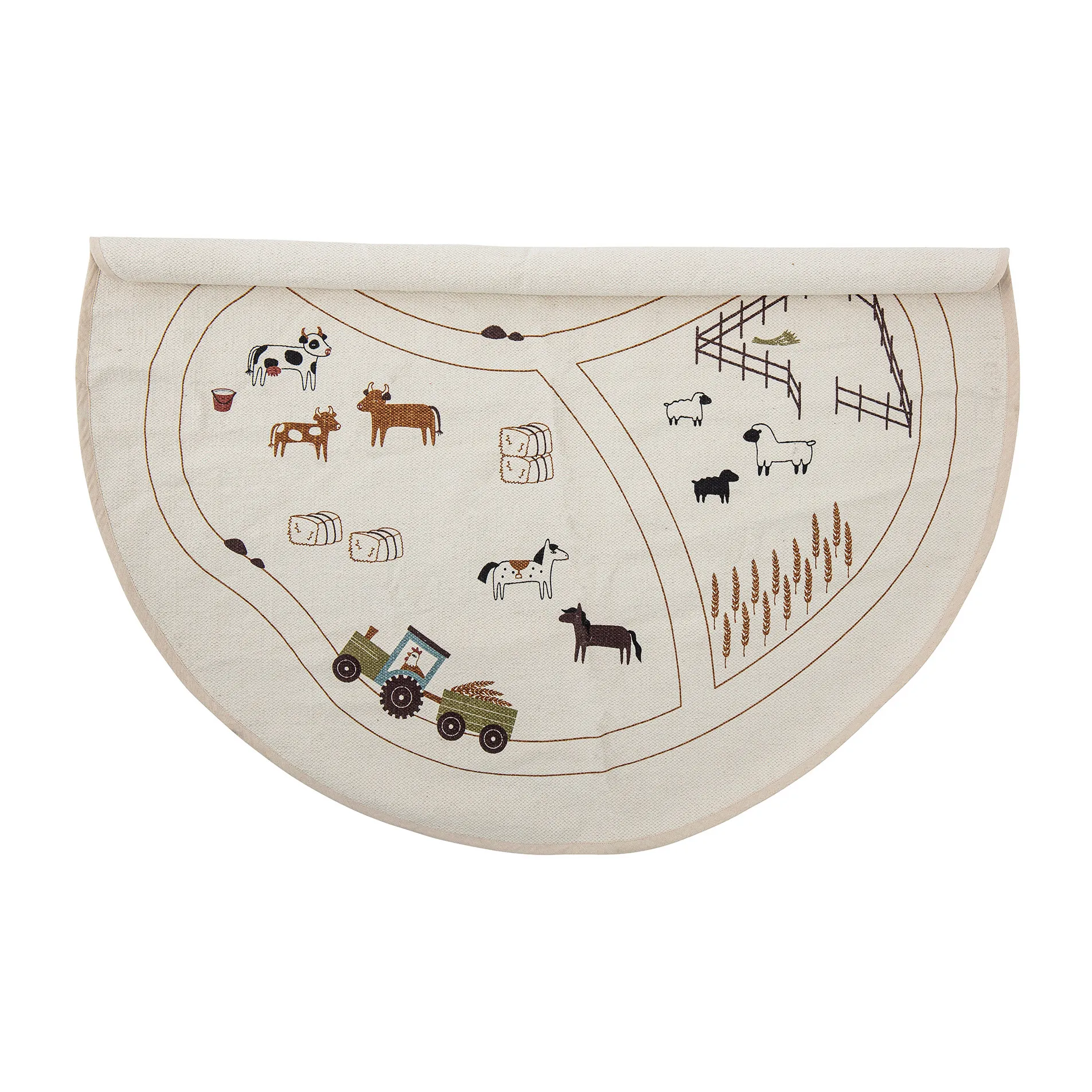 Alfombra Thune Ø130 cm, Natural Bloomingville