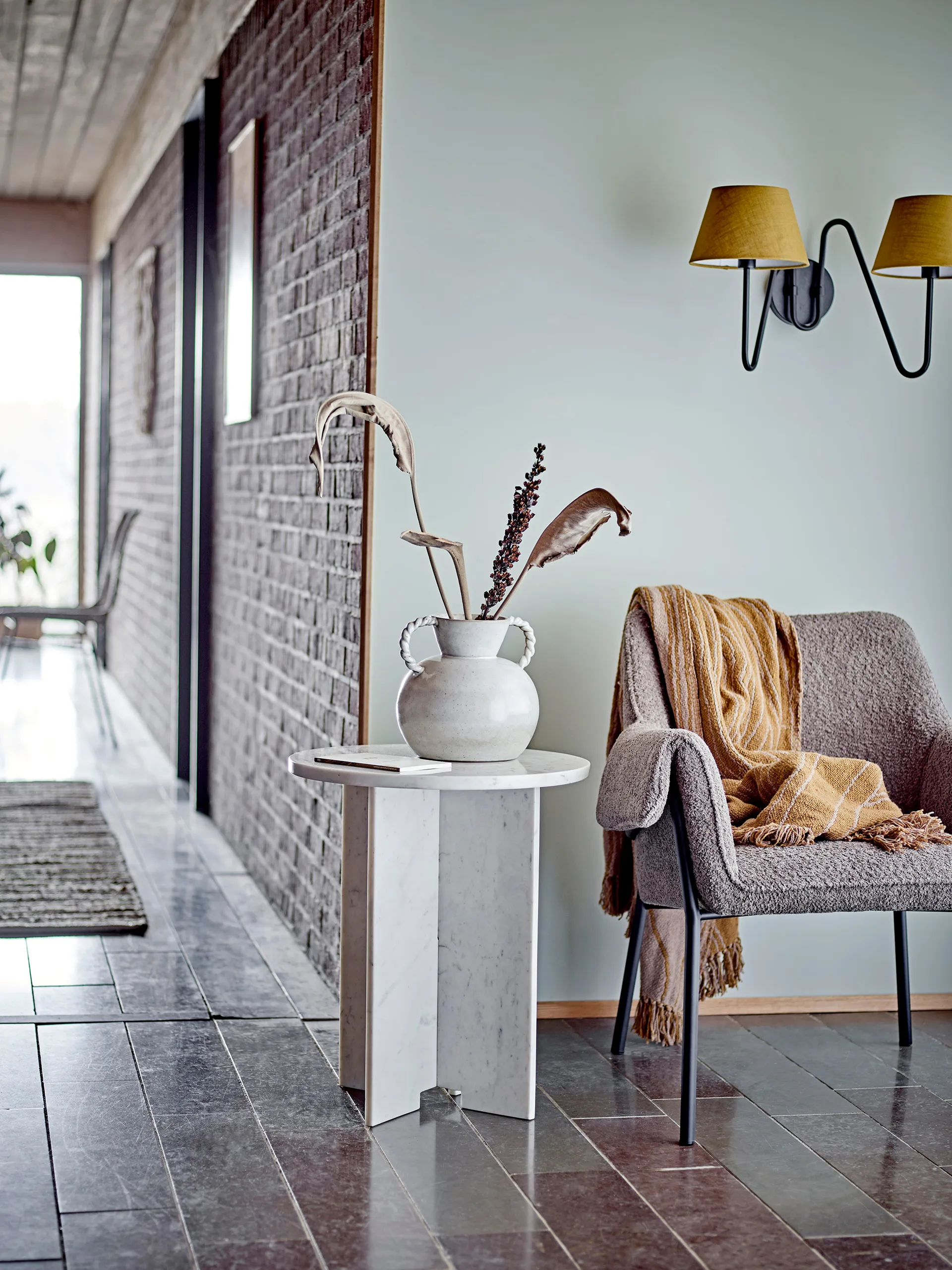 Aplique de pared Letty, Negro Bloomingville