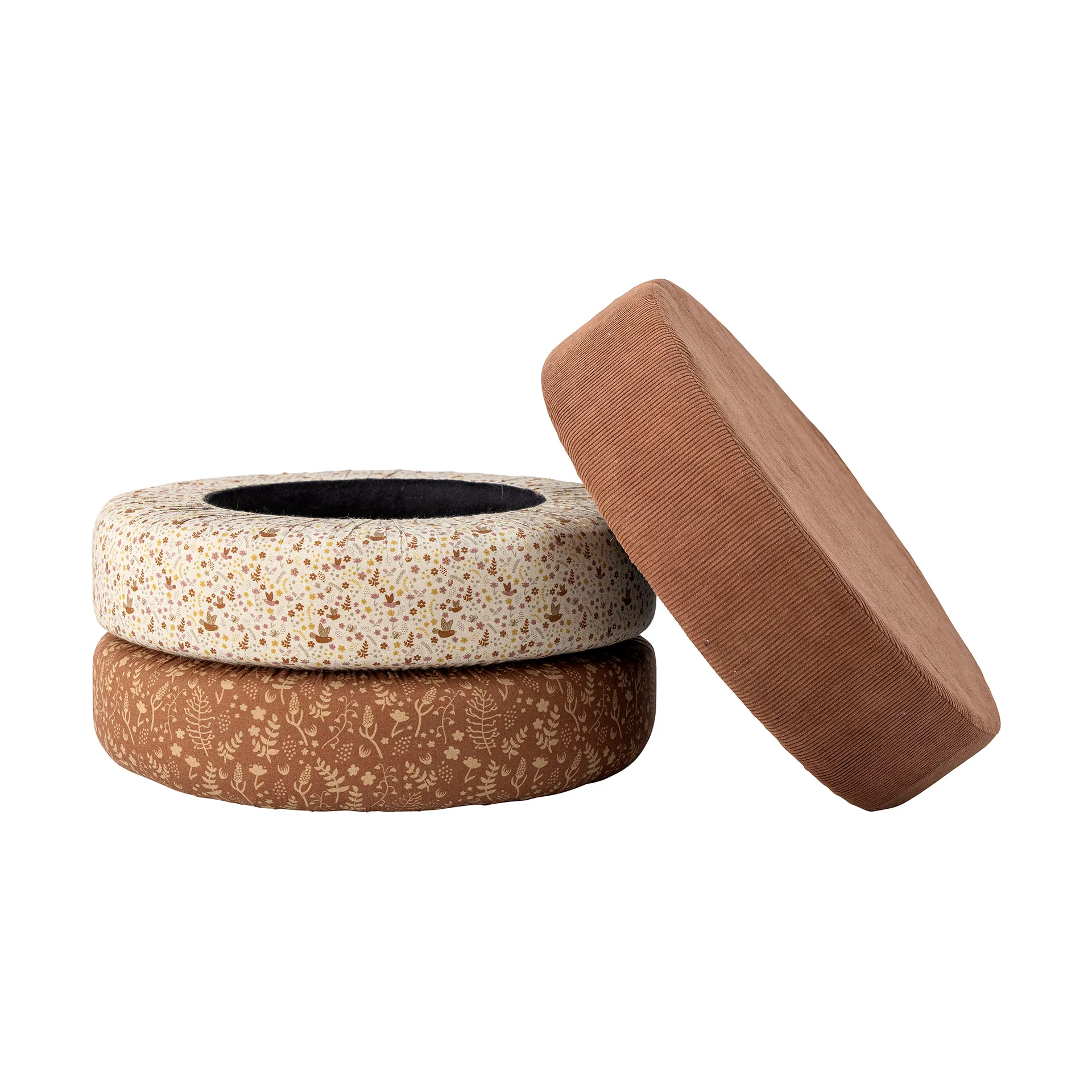 Asiento puff Jo 32xØ43 cm, Marrón Bloomingville