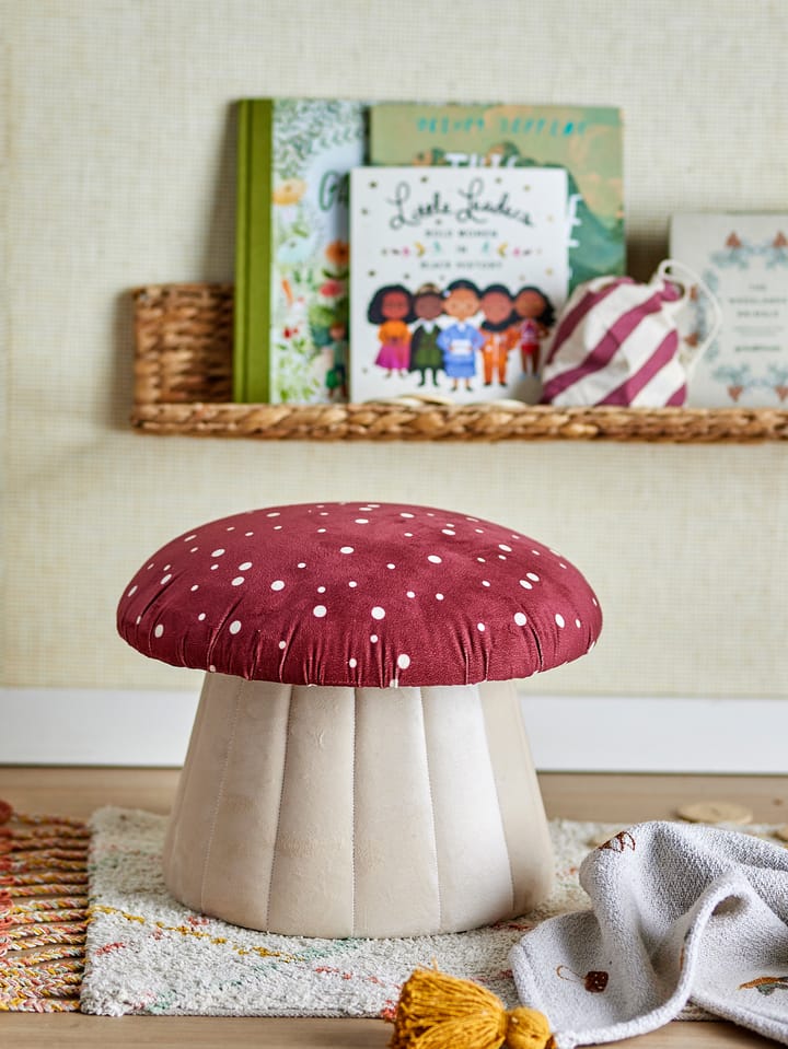 Asiento puff Lue 30xØ37 cm, Rojo Bloomingville