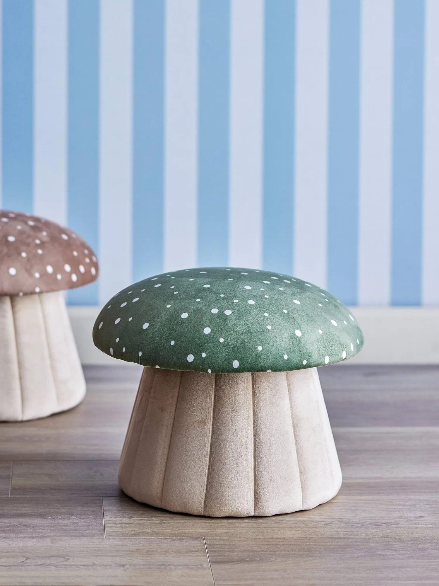 Asiento puff Lue Ø37x30 cm, Azul Bloomingville