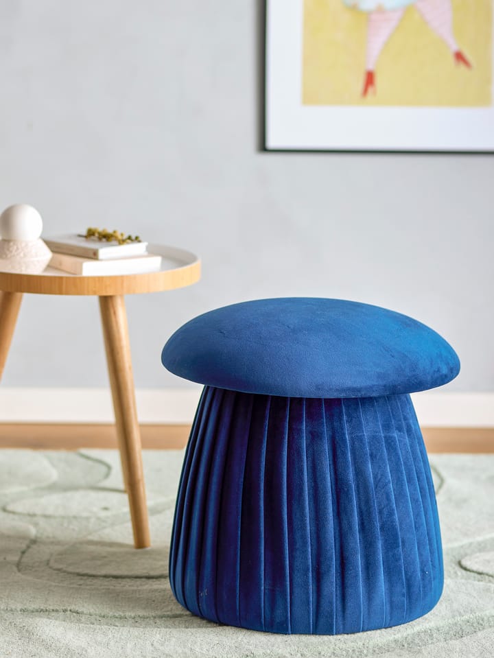 Asiento puff Roberta, Azul Bloomingville