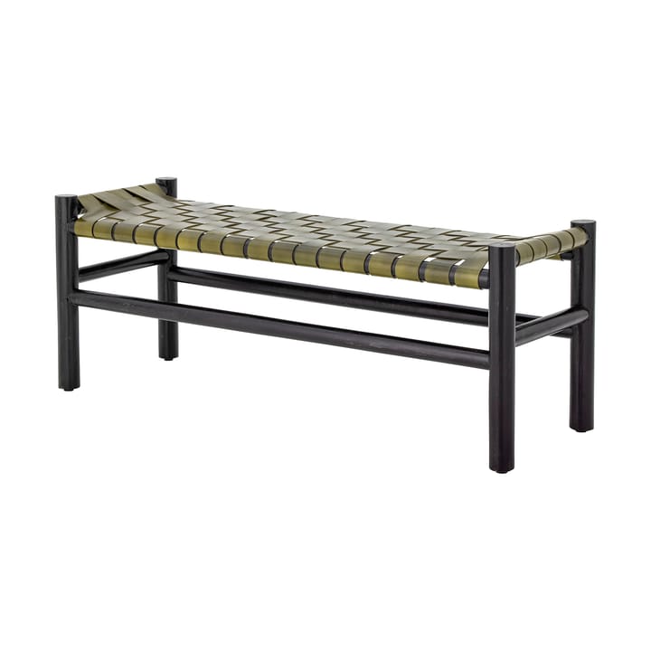 Banco Conner, Negro-cuero verde Bloomingville