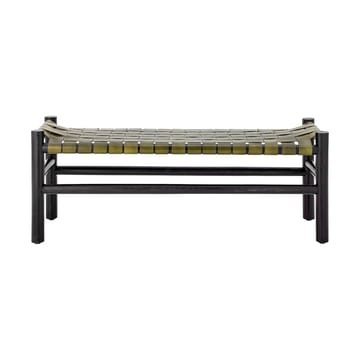 Banco Conner - Negro-cuero verde - Bloomingville