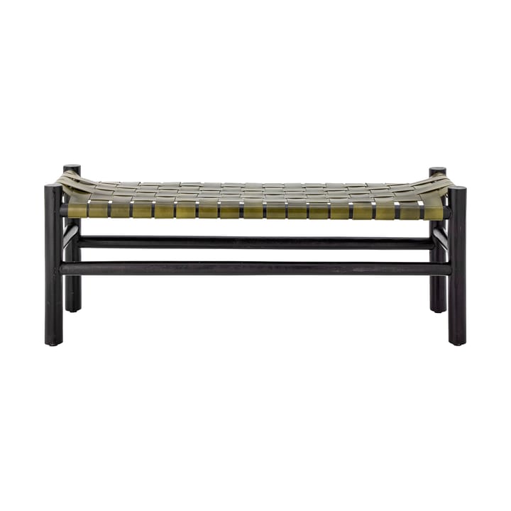 Banco Conner, Negro-cuero verde Bloomingville