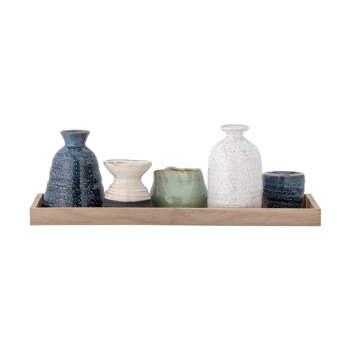 Bandeja con candelabro Longo 42 cm, Blue Bloomingville