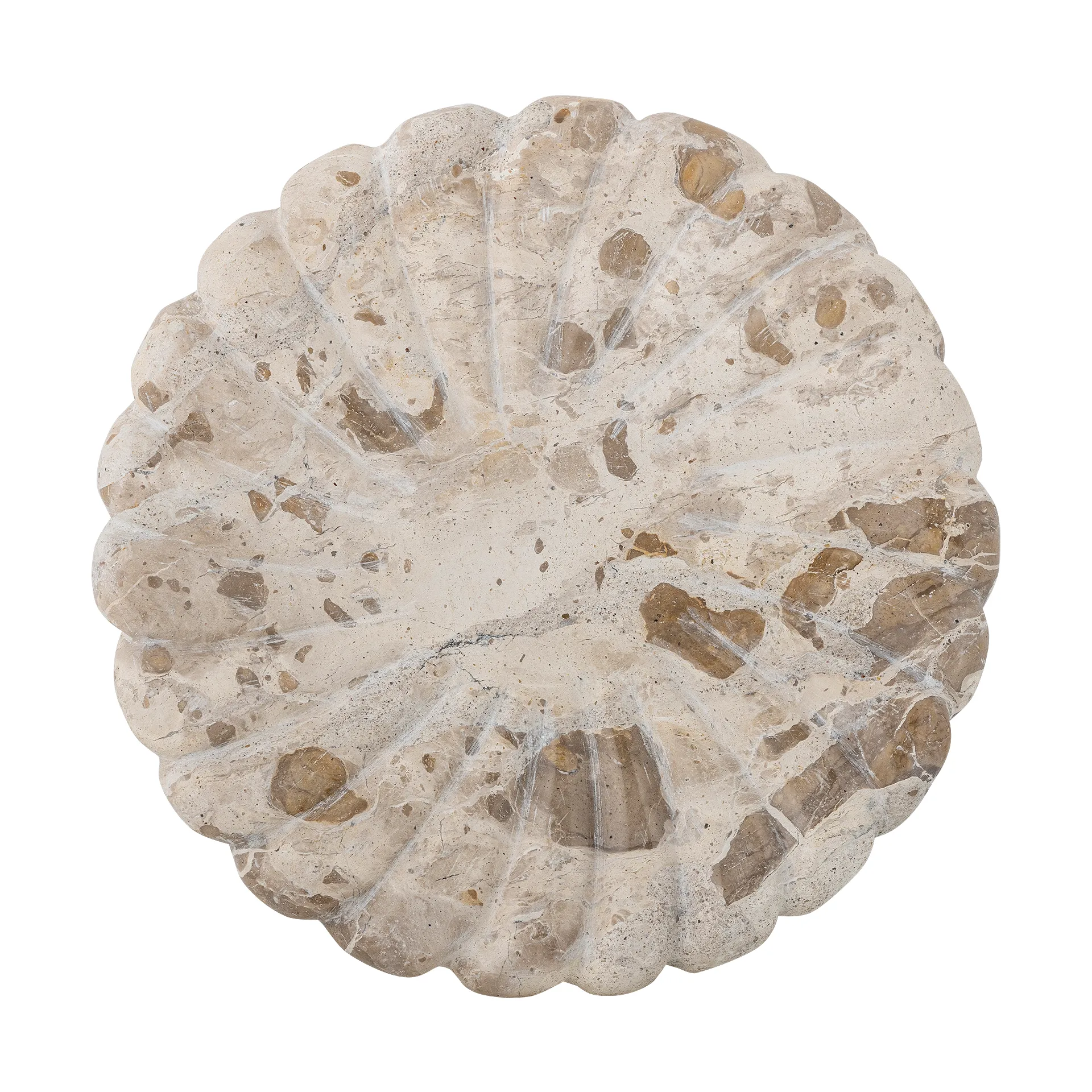 Bandeja de mármol Marlie Ø22,5 cm, Natural Bloomingville