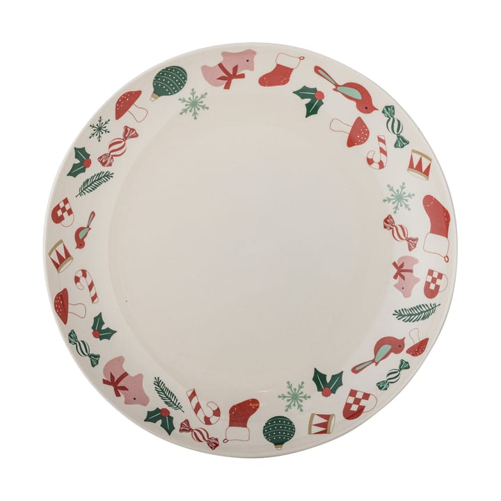 Bandeja de servir Yule Ø28 cm - Natural-rojo - Bloomingville