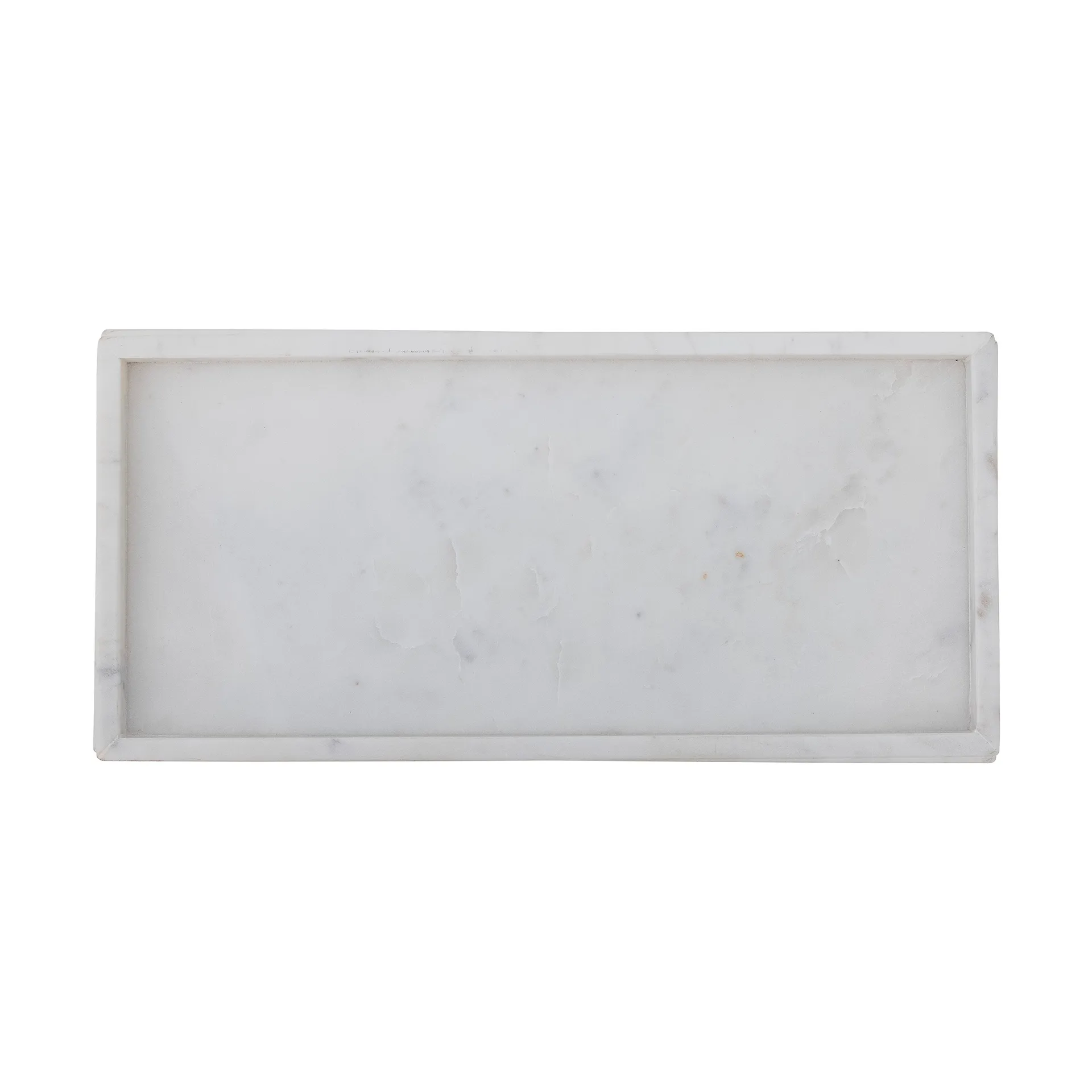 Bandeja decorativa Majsa 18x38 cm, White marble Bloomingville