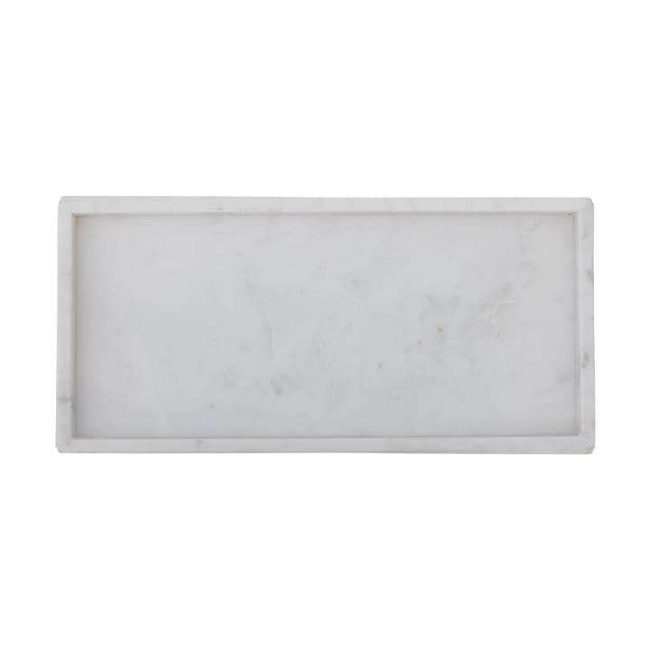 Bandeja decorativa Majsa 18x38 cm - White marble - Bloomingville