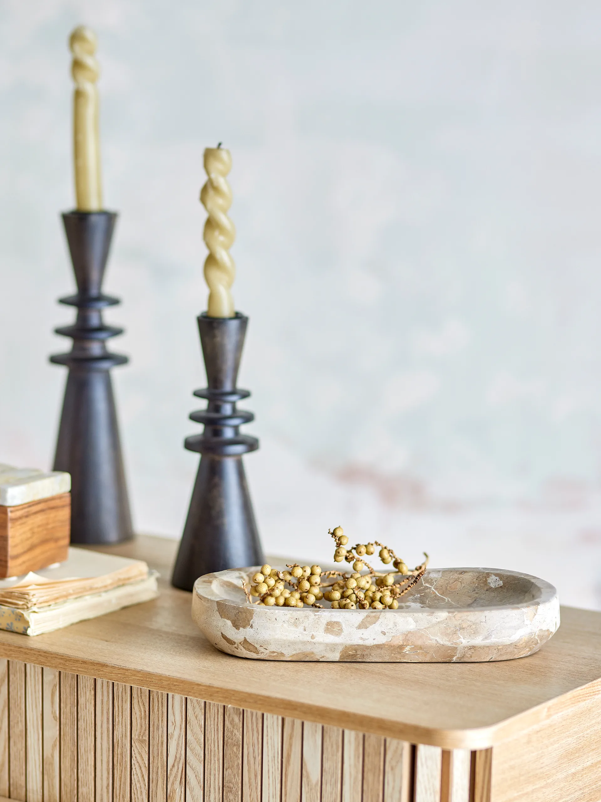 Bandeja mármol Shao 24,5x12,5 cm, Natural Bloomingville