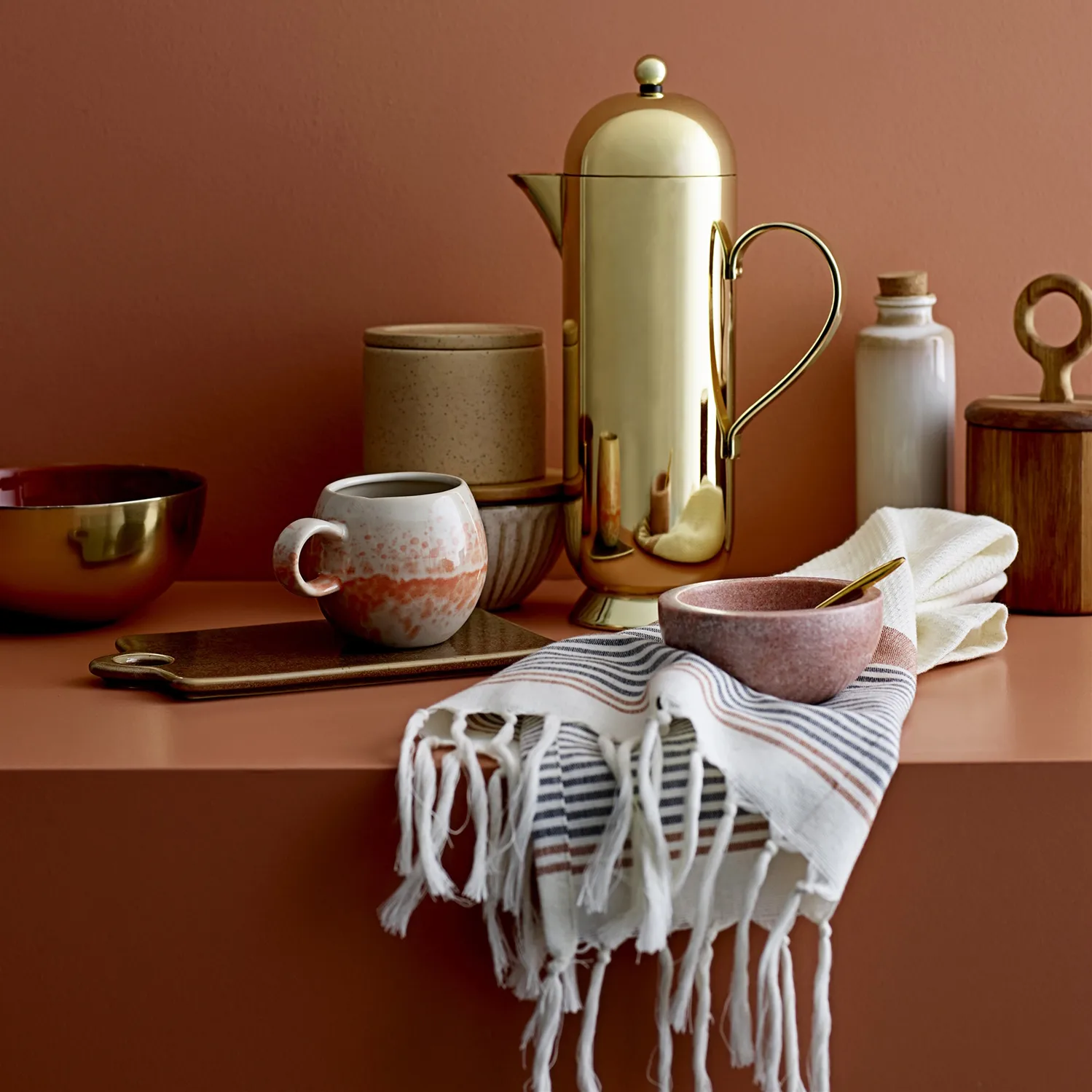 Bandeja Pixie pequeña, marrón Bloomingville