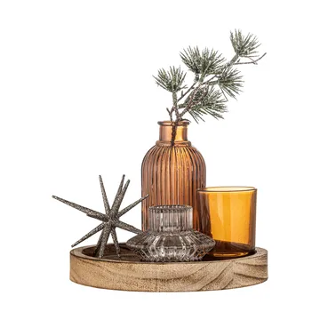 Bandeja redonda Sanga con objeto decorativo, 6 piezas - Oro - Bloomingville