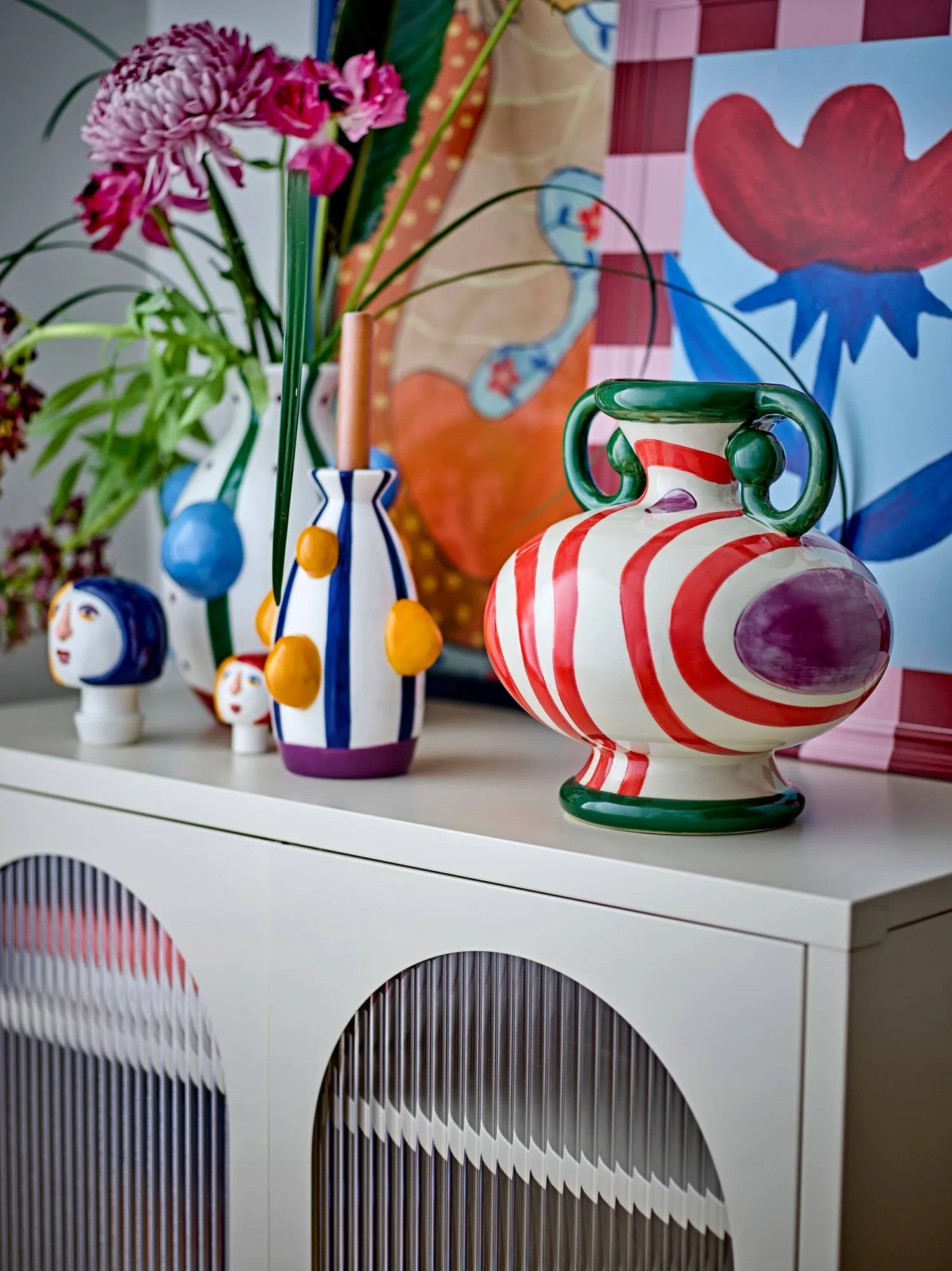 Betiva jarrón, Stoneware multicolor Bloomingville