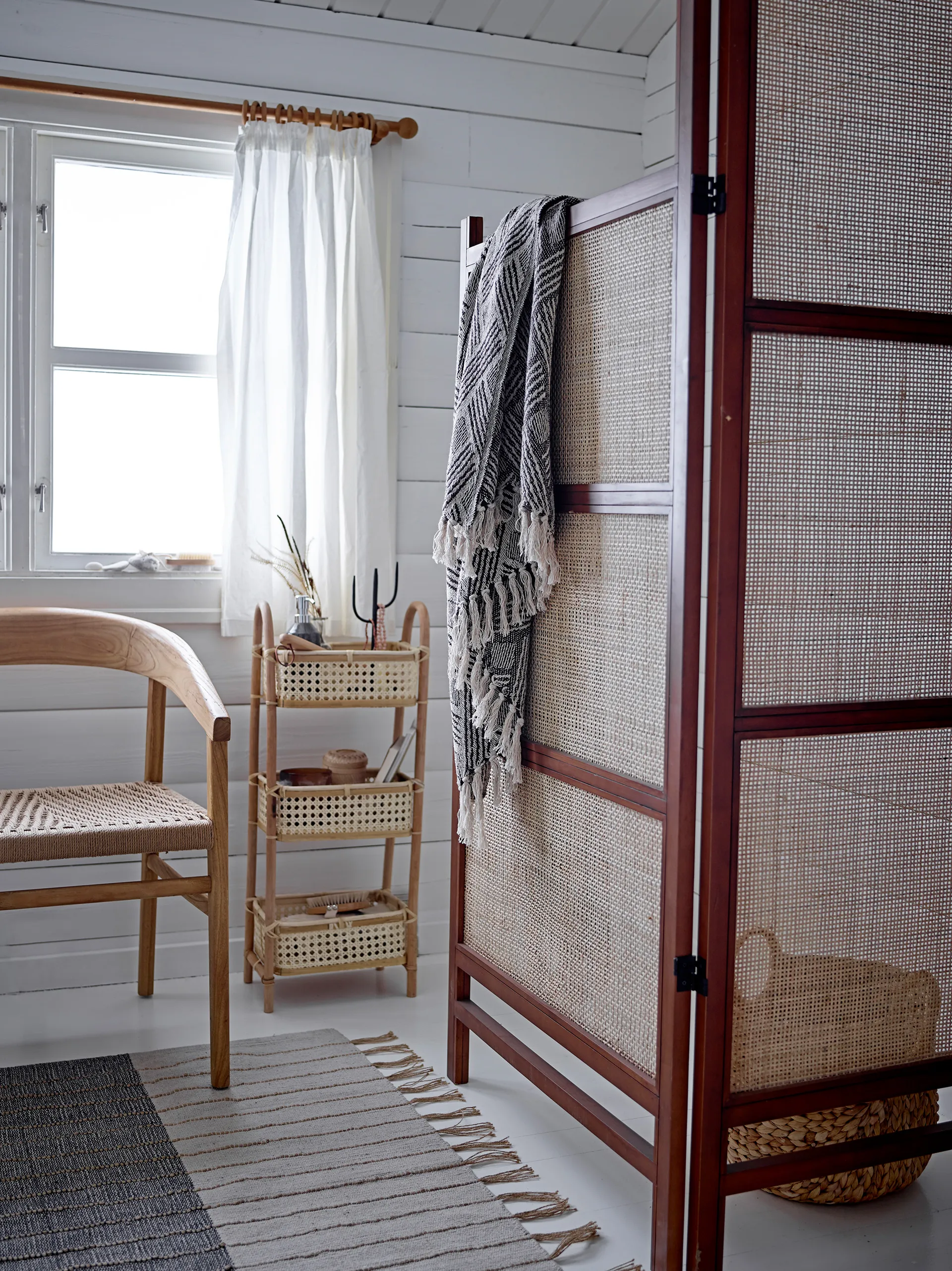 Biombo Svenn 175,5x180 cm, Marrón Bloomingville