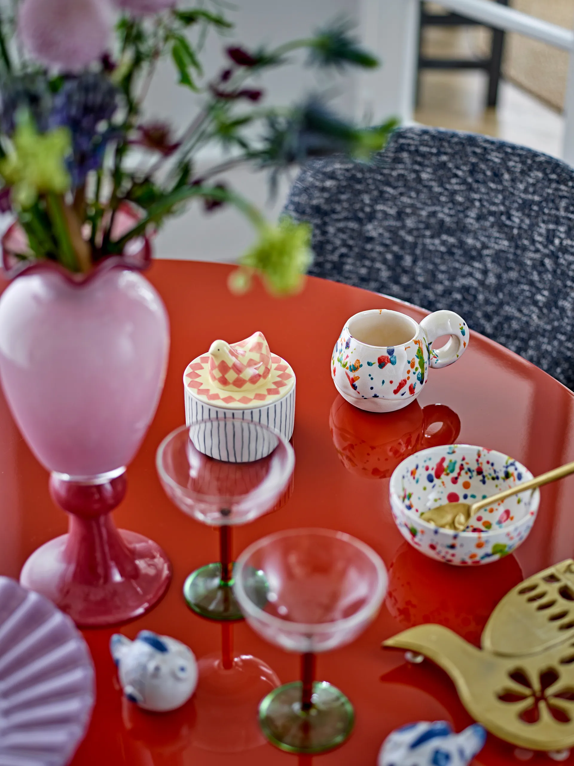 Bol con tapa Biona  Ø11 cm, Rosa Bloomingville