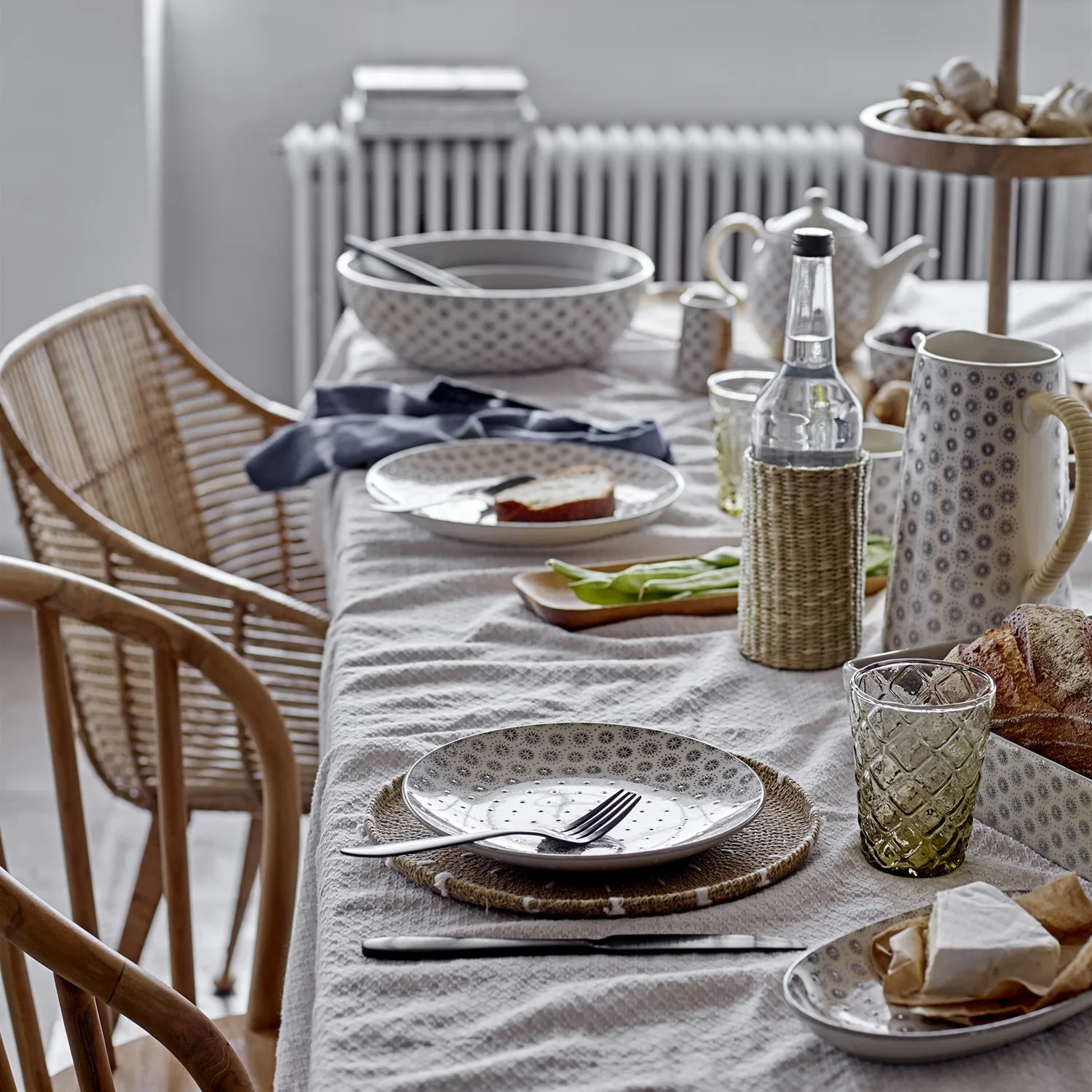 Bol para servir Elsa 22 cm, gris Bloomingville