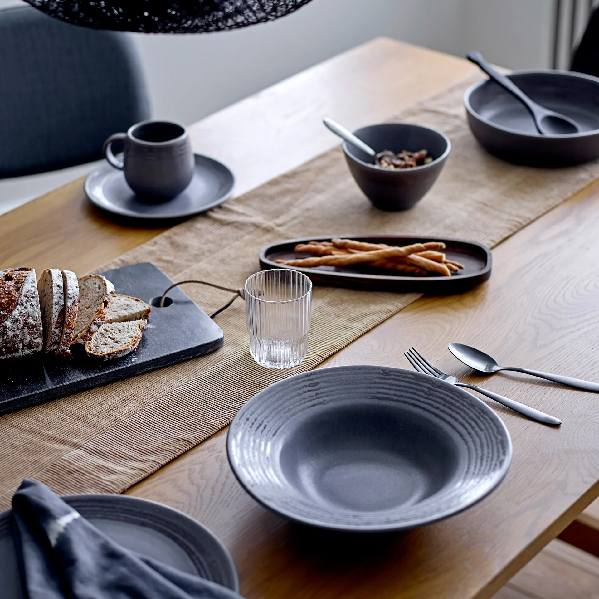 Bol para servir Raben Ø25 cm, gris Bloomingville