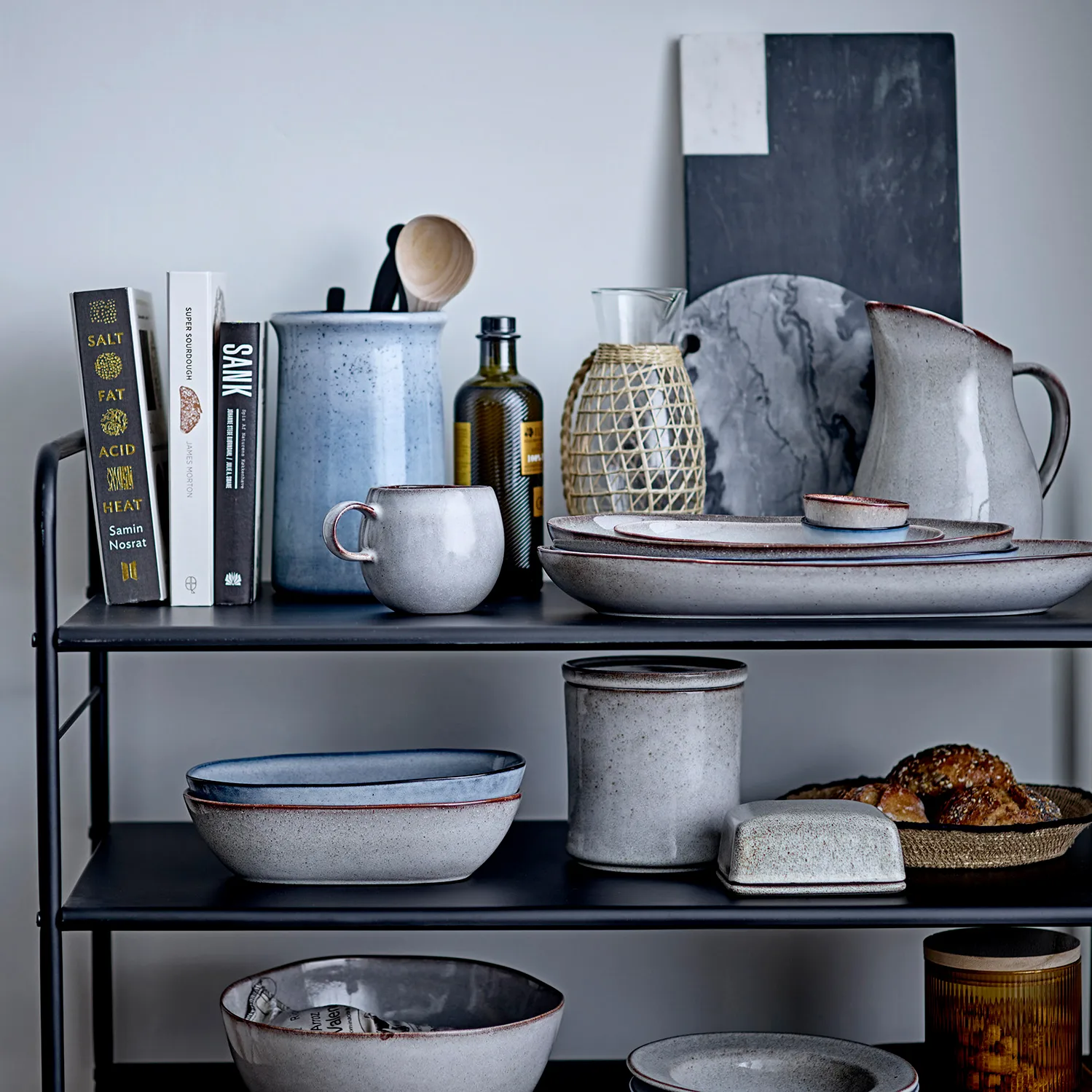 Bol para servir Sandrine 16,5x25,5 cm, azul Bloomingville