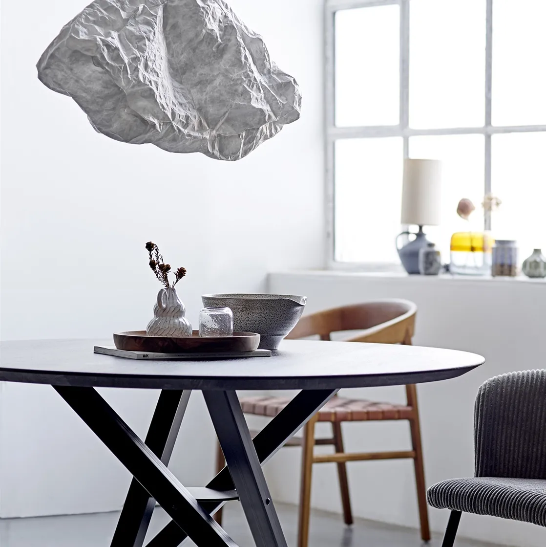 Bol para servir Thea gres Ø 24,5 cm, gris Bloomingville