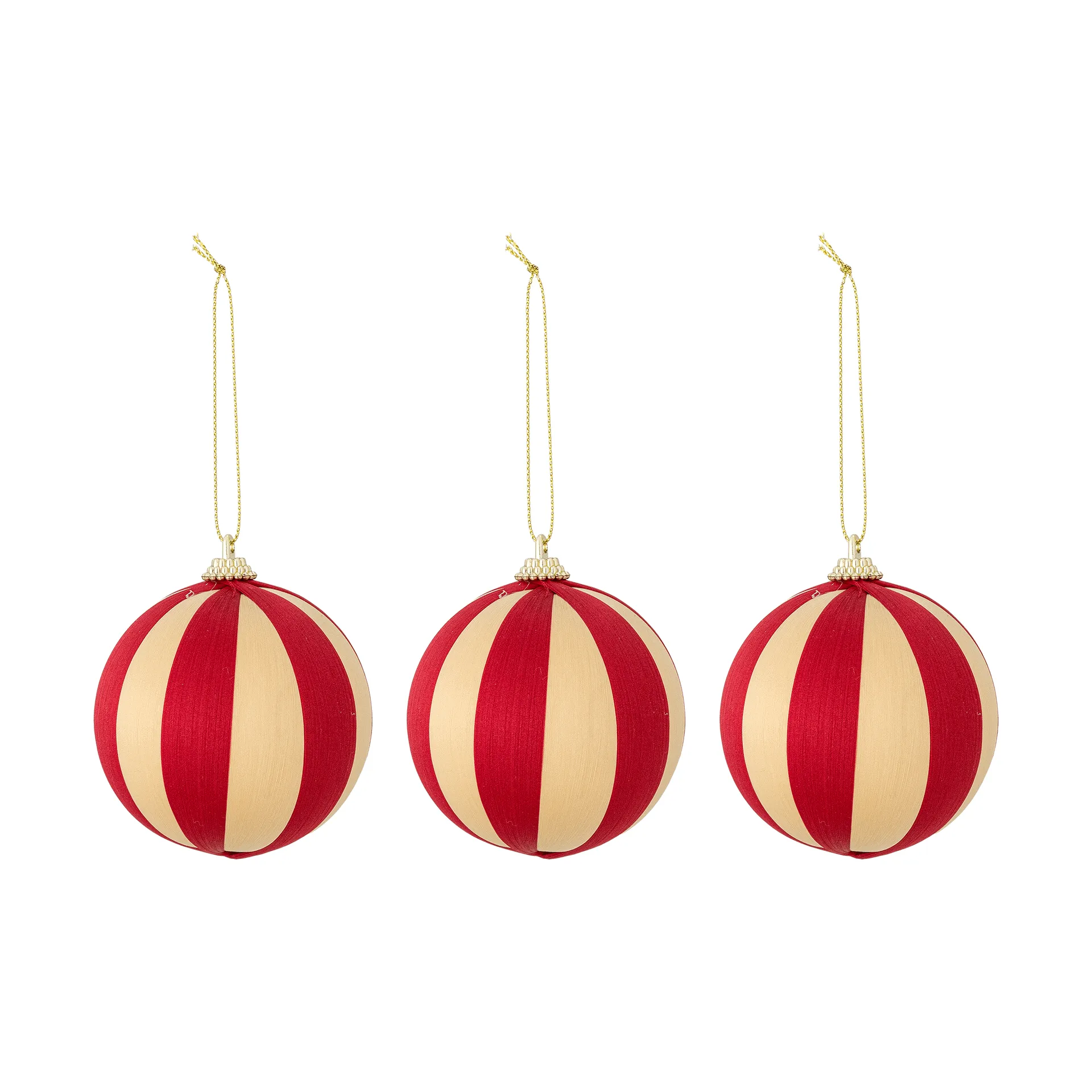 Bola de Navidad Wynn, Rojo, 3-pack, Ø8 cm Bloomingville